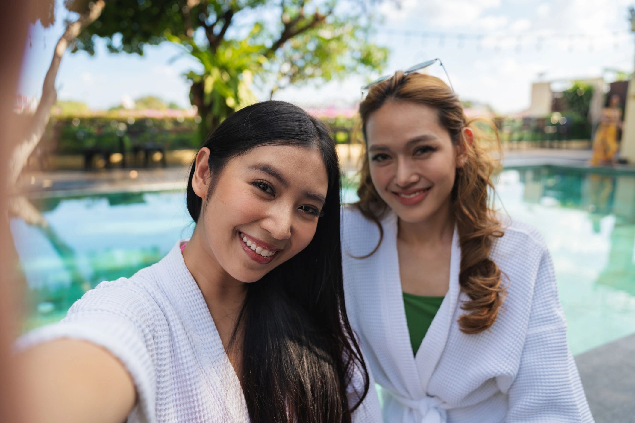 Spa guests enjoying a premium resort-style setting